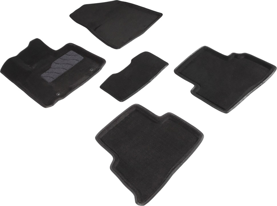 Коврики в салон для KIA Sportage IV "3D" ворс, черный