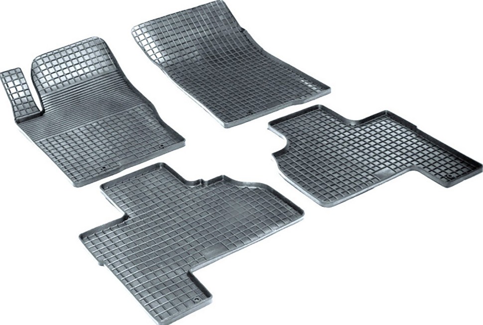 Коврики в салон для SsangYong Actyon I "Сетка" резина, черный
