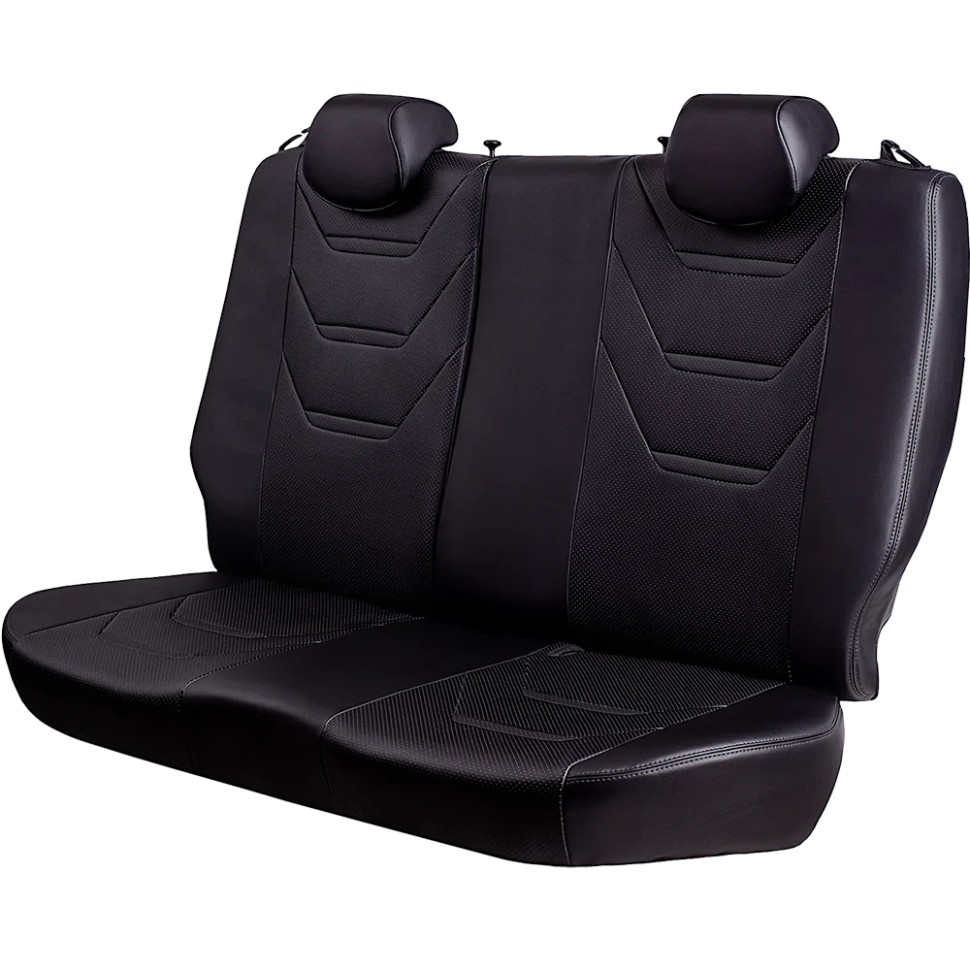 Чехлы на сиденья Hyundai Solaris II "Турин 2" экокожа, черный