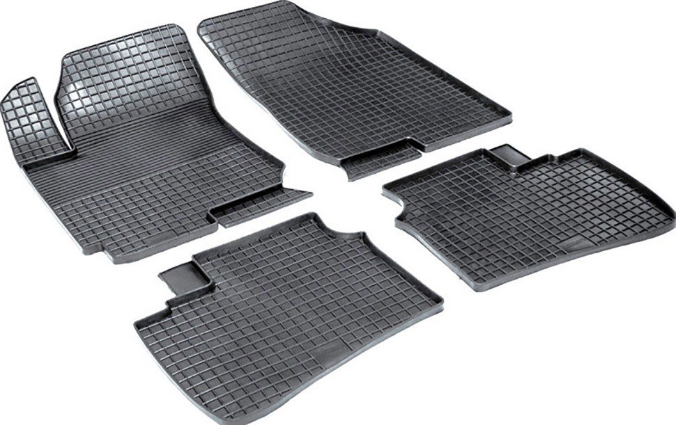 Коврики в салон для Hyundai Elantra IV (HD) "Сетка" резина, черный