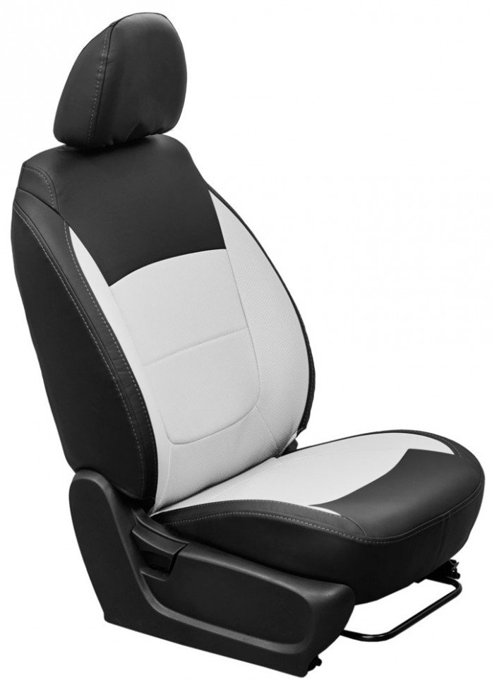 Авточехлы на LADA Vesta (SW / Cross) "Почин" экокожа, черно-белый