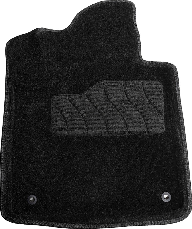 Коврики в салон для Hyundai Santa Fe IV (Рестайлинг) (5 мест) "3D" ворс, черный