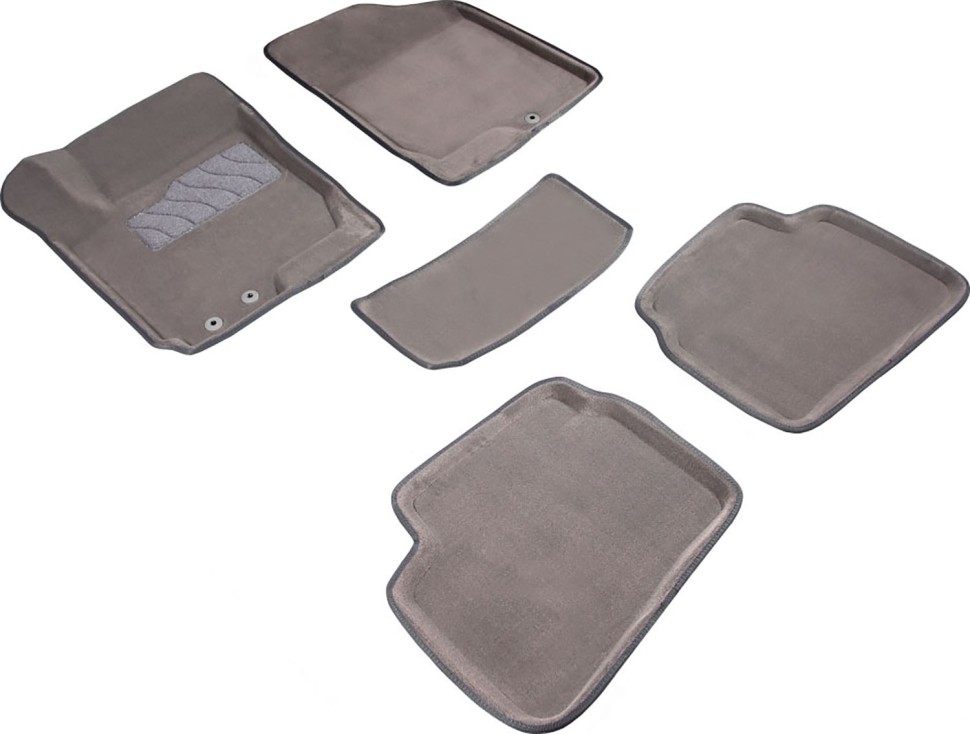 Коврики в салон для KIA Ceed I "3D" ворс, серый