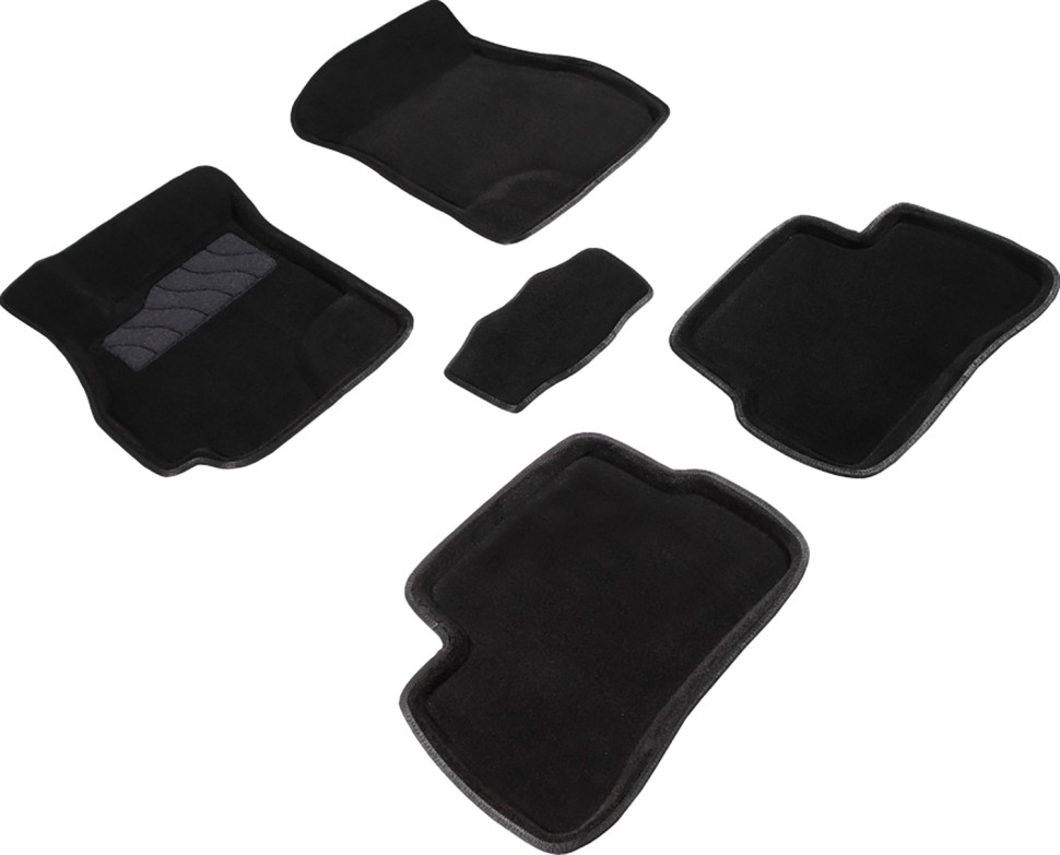 Коврики в салон для Hyundai Accent "3D" ворс, черный