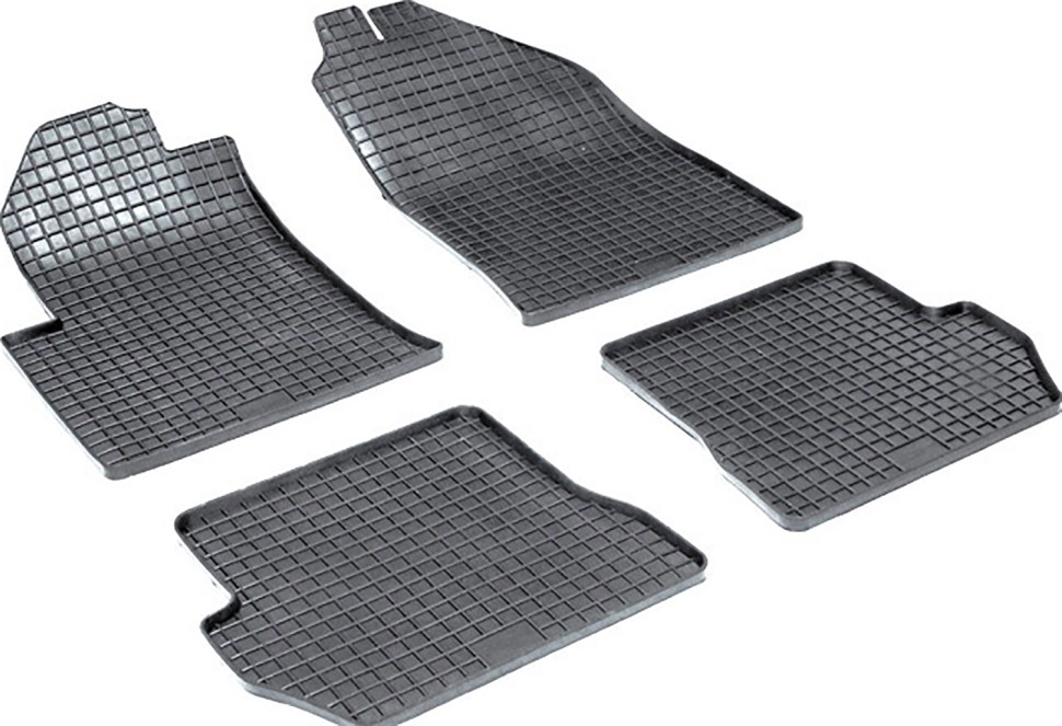 Коврики в салон для Ford Fusion I "Сетка" резина, черный