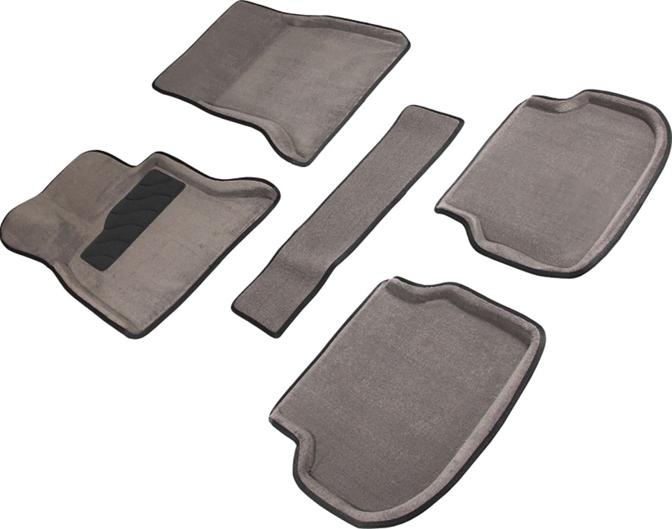 Коврики в салон для BMW 5 серии VI (F10) "3D" ворс, серый