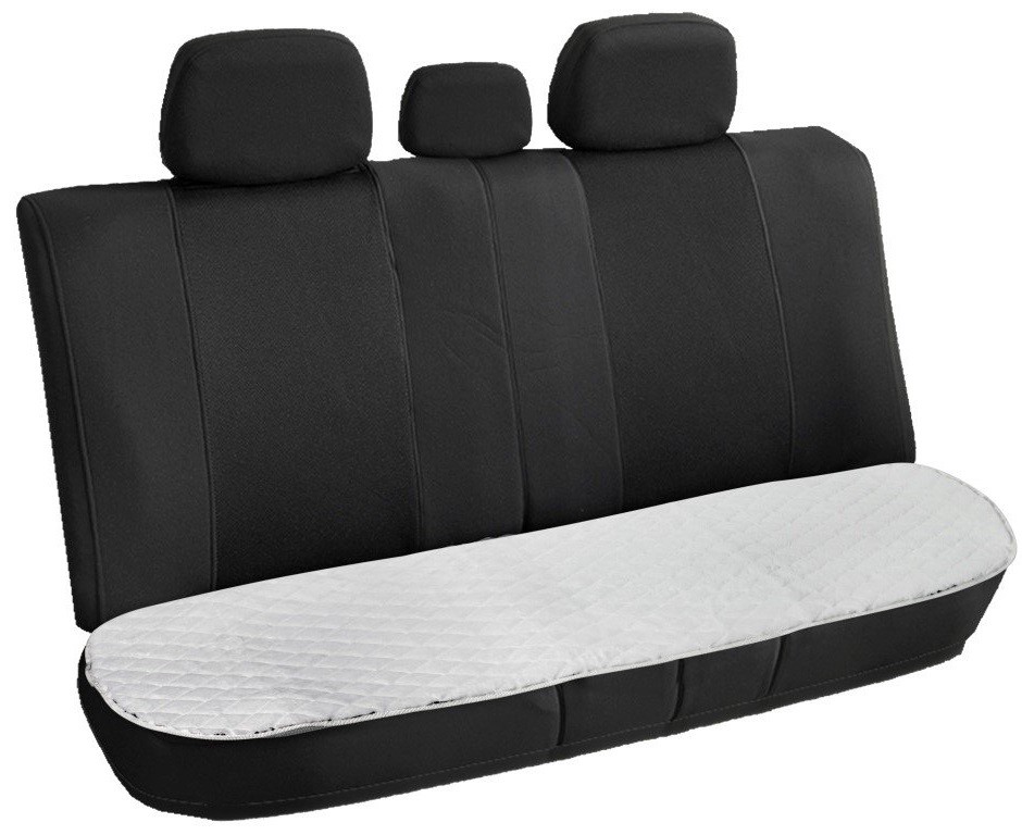 Накидка из искусственного меха, белая с коротким ворсом, на заднее сиденье (1 штука)
