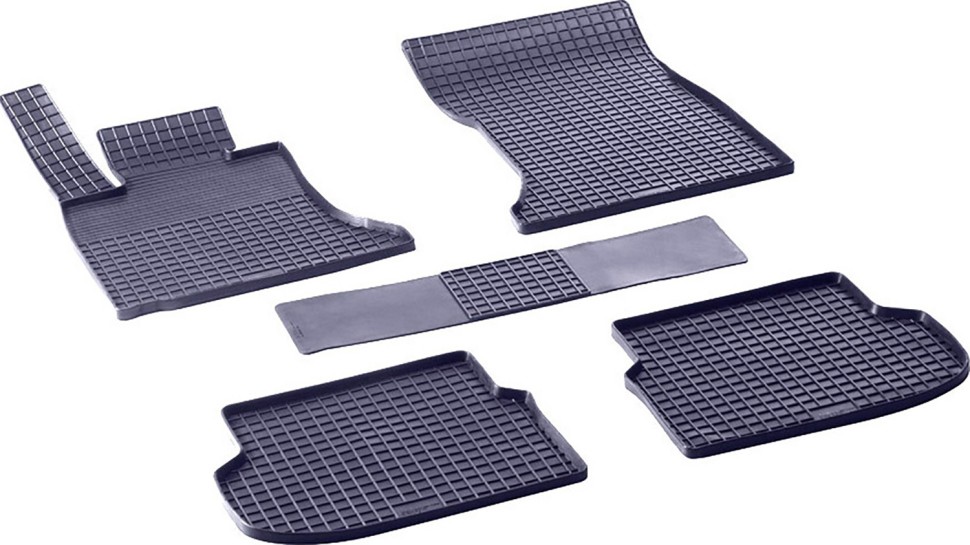 Коврики в салон для BMW 5 серии VI (F10) "Сетка" резина, черный