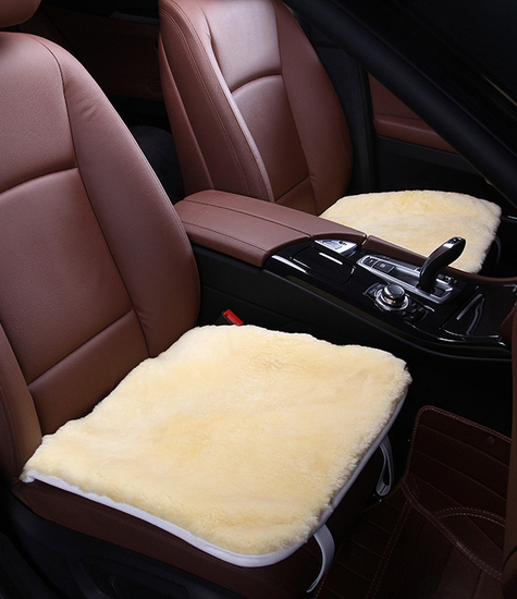Накидки на весь салон "Квадрат" овчина, бежевый (3KC014)