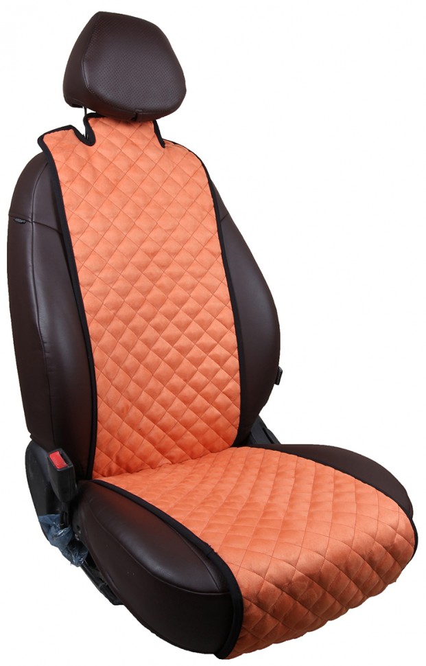 Накидки на сиденья автопилот "SRT Plus" (комплект) алькантара, оранжевый
