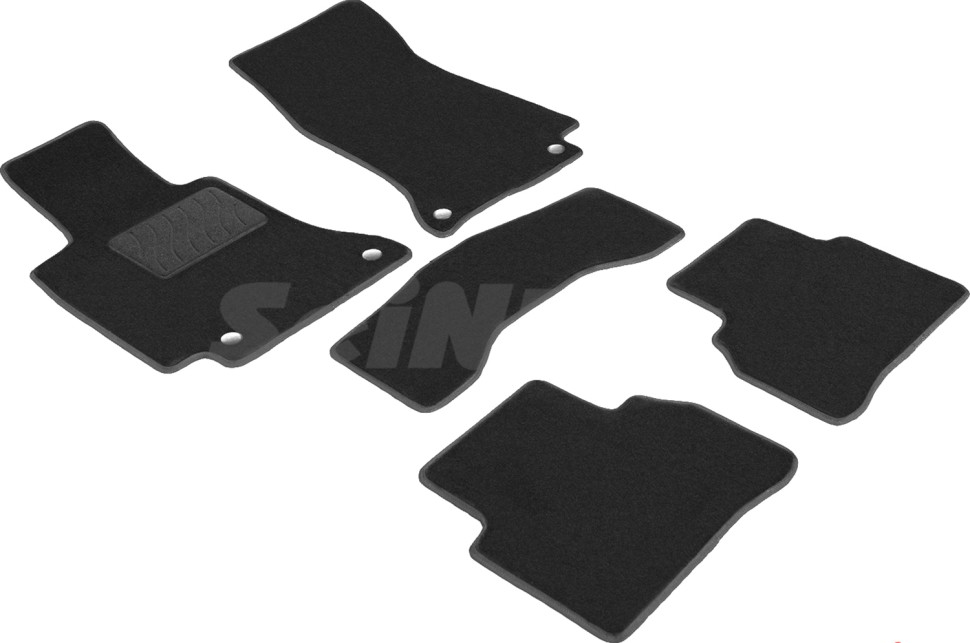 Коврики в салон для Mercedes-Benz C-Класс IV (W205) "Lux" ворс, черный