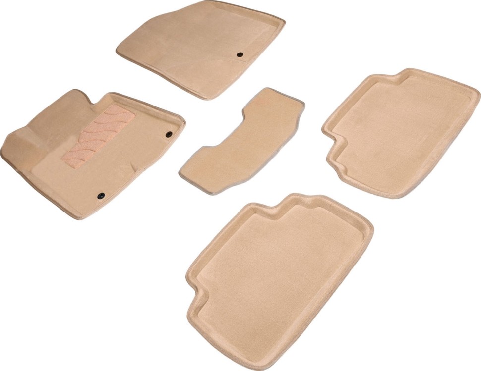 Коврики в салон для KIA Ceed II "3D" ворс, бежевый