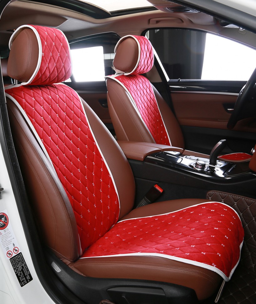 Накидка на сиденье автопилот "GT" алькантара, красный