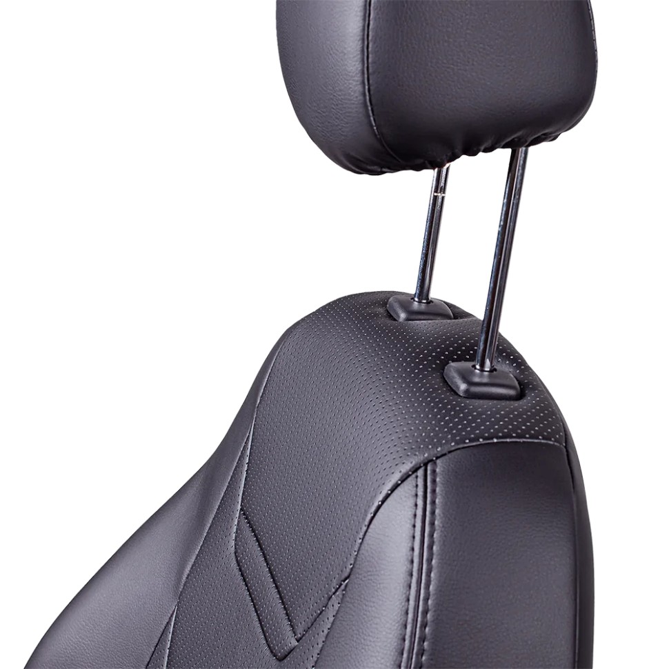 Чехлы на сиденья Hyundai Solaris II "Турин 2" экокожа, черный