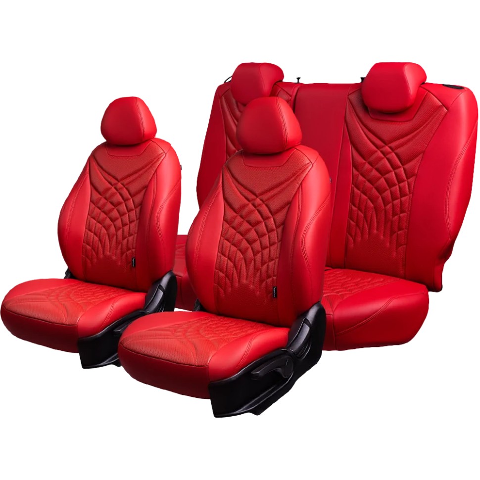 Чехлы на сиденья Renault Duster II (2020-2022) "Байрон ЖУК" экокожа, красный