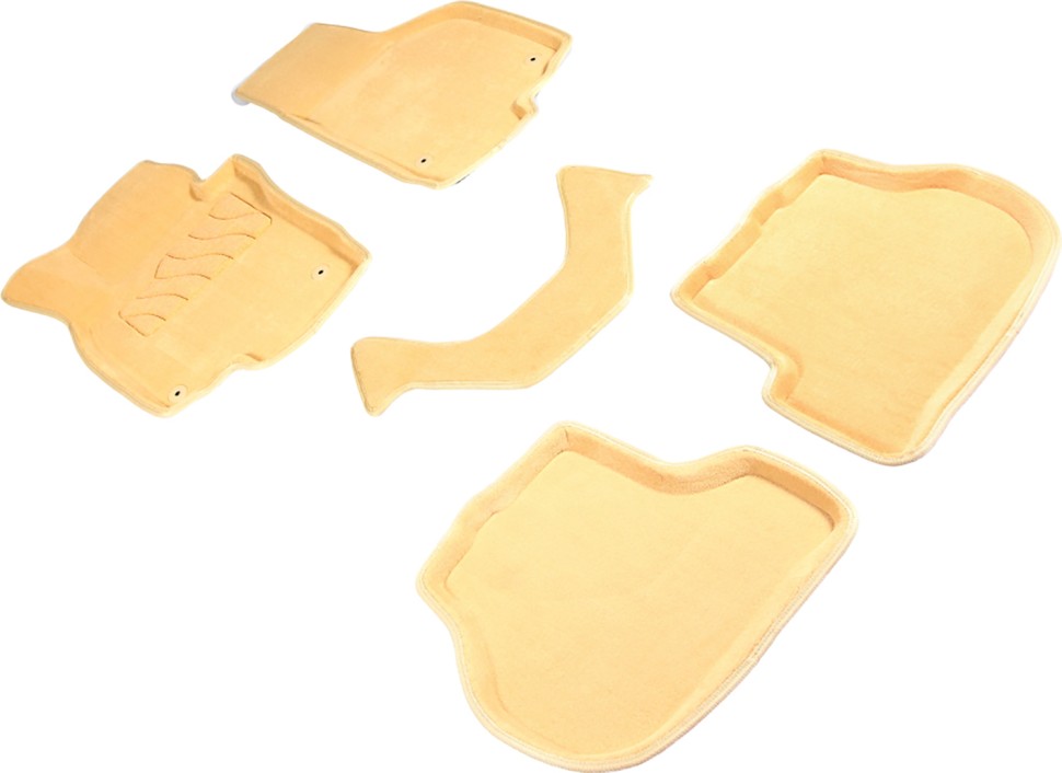 Коврики в салон для Skoda Octavia II (A5) (Рестайлинг) "3D" ворс, бежевый