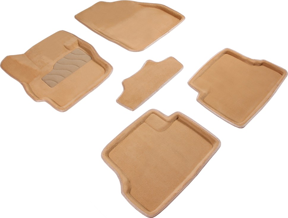 Коврики в салон для Mazda 3 II (BL) "3D" ворс, бежевый