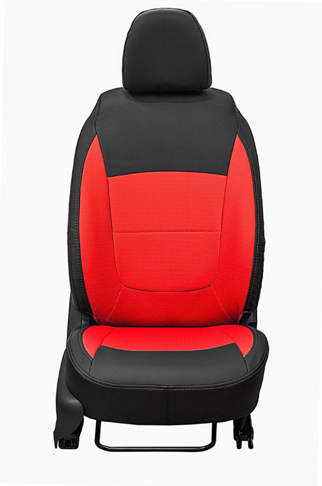 Авточехлы на LADA Vesta (SW / Cross) "Почин" экокожа, черно-красный