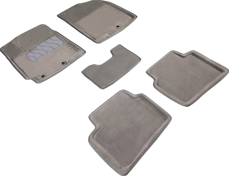 Коврики в салон для Hyundai Solaris I "3D" ворс, серый