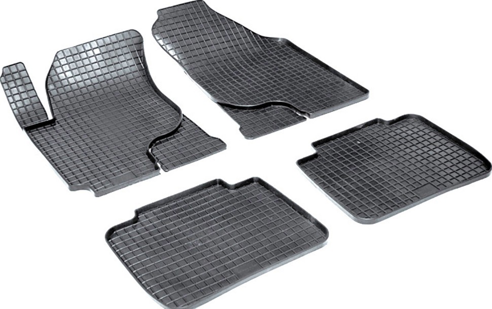 Коврики в салон для KIA Cerato I "Сетка" резина, черный