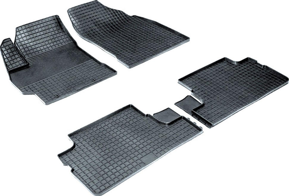 Коврики в салон для Toyota Corolla X (E140, E150) (300N/MC) "Сетка" резина, черный