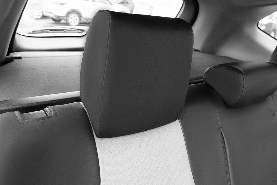 Авточехлы на Honda CR-V 5 "Почин" экокожа, черно-белый