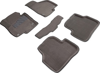 Коврики в салон для Volkswagen Passat CC "3D" ворс, серый