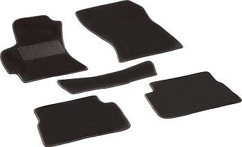 Коврики в салон для Subaru Forester III "Lux" ворс, черный
