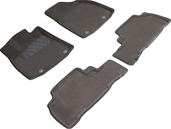 Коврики в салон для Lexus RX III "3D" ворс, серый