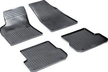 Коврики в салон для Audi A6 allroad II (C6) "Сетка" резина, черный