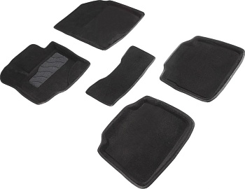 Коврики в салон для Suzuki SX4 II (S-Cross) "3D" ворс, черный