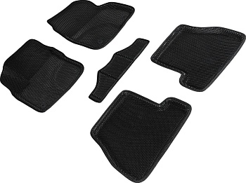 Коврики в салон Eva "3D" для Ford Focus III (АКПП) "Соты" ЭВА, черный