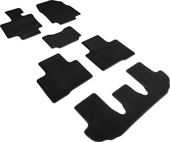 Коврики в салон для Toyota Highlander IV (U70) "Lux" ворс, черный