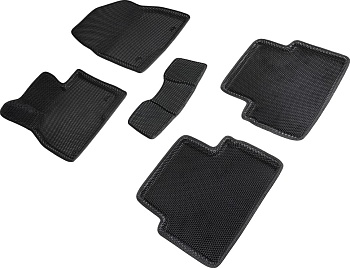 Коврики в салон Eva "3D" для Mazda 3 III (BM) "Соты" ЭВА, черный