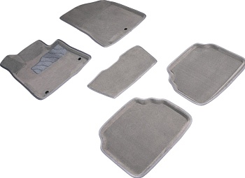 Коврики в салон для Hyundai Sonata VIII (DN8) "3D" ворс, серый