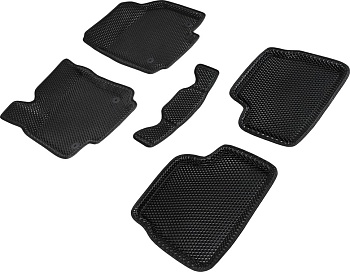 Коврики в салон Eva "3D" для Opel Astra G "Ромб" ЭВА, черный