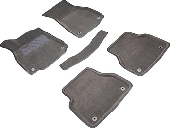Коврики в салон для Audi A6 V (C8) "3D" ворс, серый