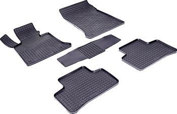 Коврики в салон для Mercedes-Benz GLK-Класс I (X204) "Сетка" резина, черный