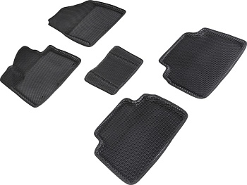 Коврики в салон Eva "3D" для Hyundai Tucson IV "Соты" ЭВА, черный