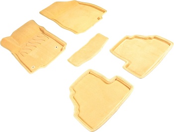 Коврики в салон для Opel Mokka I "3D" ворс, бежевый