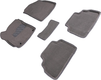 Коврики в салон для KIA Soul III "3D" ворс, серый