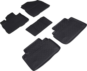 Коврики в салон для Hyundai Tucson IV "Высокий борт" резина, черный
