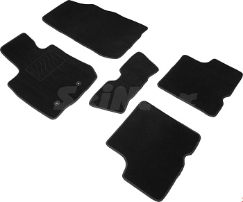 Коврики в салон для Renault Duster I "Lux" ворс, черный