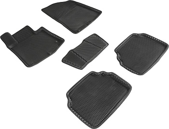 Коврики в салон Eva "3D" для KIA K5 III "Ромб" ЭВА, черный