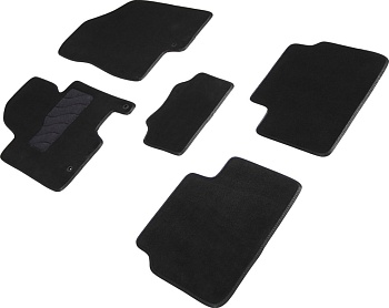 Коврики в салон для KIA Ceed II "Lux" ворс, черный