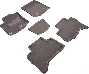 Коврики в салон для Lexus GX II "3D" ворс, серый