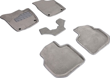 Коврики в салон для Skoda Rapid I "3D" ворс, серый