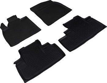 Коврики в салон для Lexus RX IV "Высокий борт" резина, черный