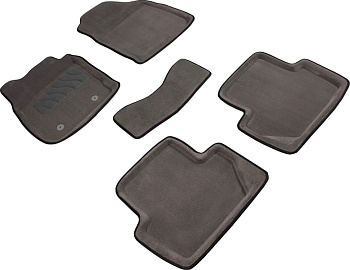 Коврики в салон для Ford EcoSport I "3D" ворс, серый