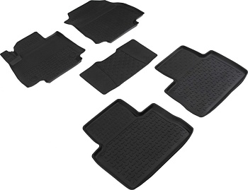 Коврики в салон для Toyota RAV4 V (XA50) (МКПП) "Высокий борт" резина, черный